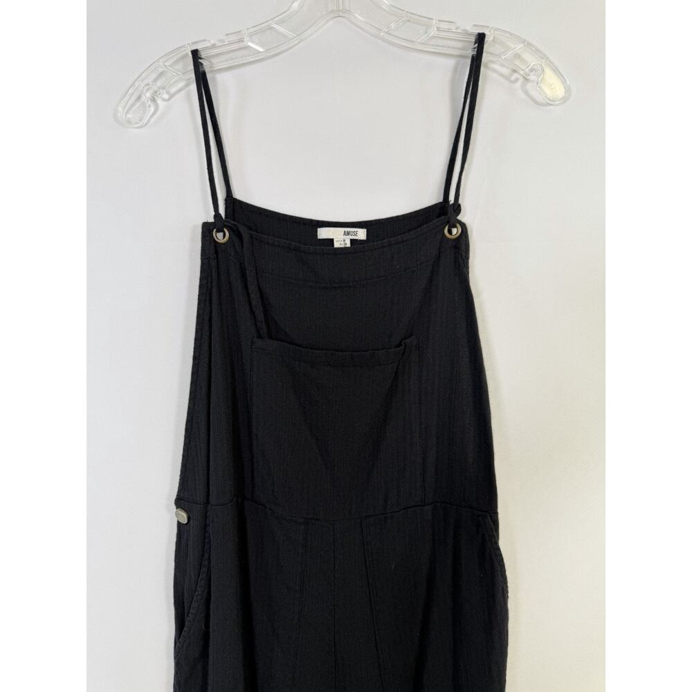 Amuse Society Jumpsuit Romper Size M Black Casual Lagenlook Comfy - Picture 5 of 16